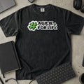 Agile For Life Shirt in Black, Comfort Colors 1717 tee flat lay