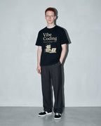 vibe coding Premium Shirt — Black Model Full Body