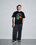 localhost vs production Premium Shirt — Black Model Full Body