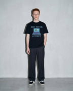 just put in a ticket Premium Shirt — Black Model Full Body