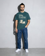 vibe coding Premium Shirt — Blue Spruce Model Full Body