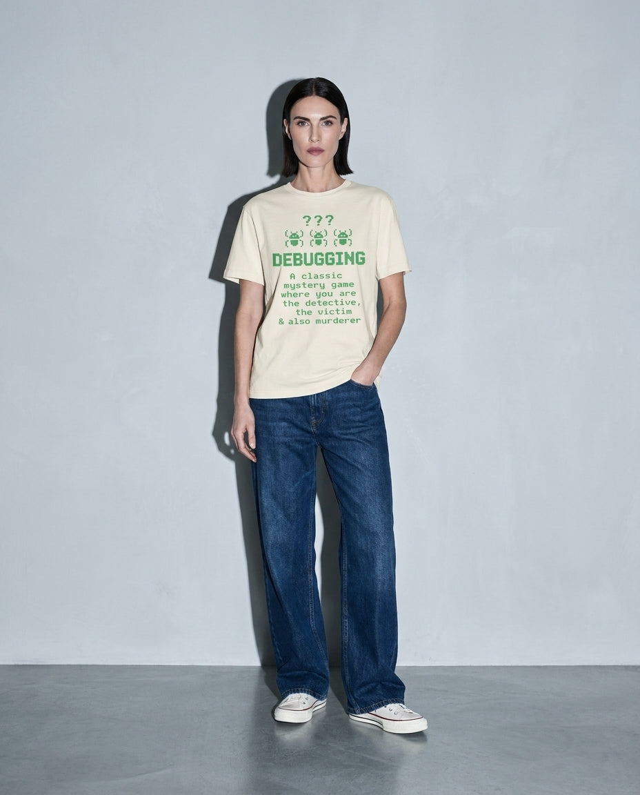debugging definition Premium Shirt — Ivory Model Full Body