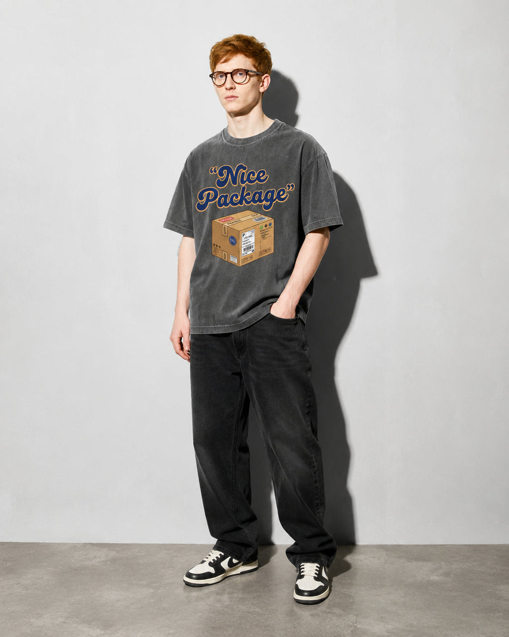 Nice Package Premium Shirt — Pepper Model Full Body