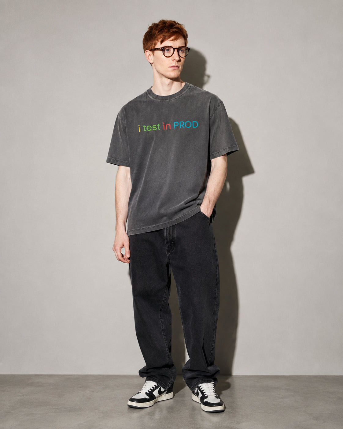 i test in PROD Premium Shirt — Pepper Model Full Body