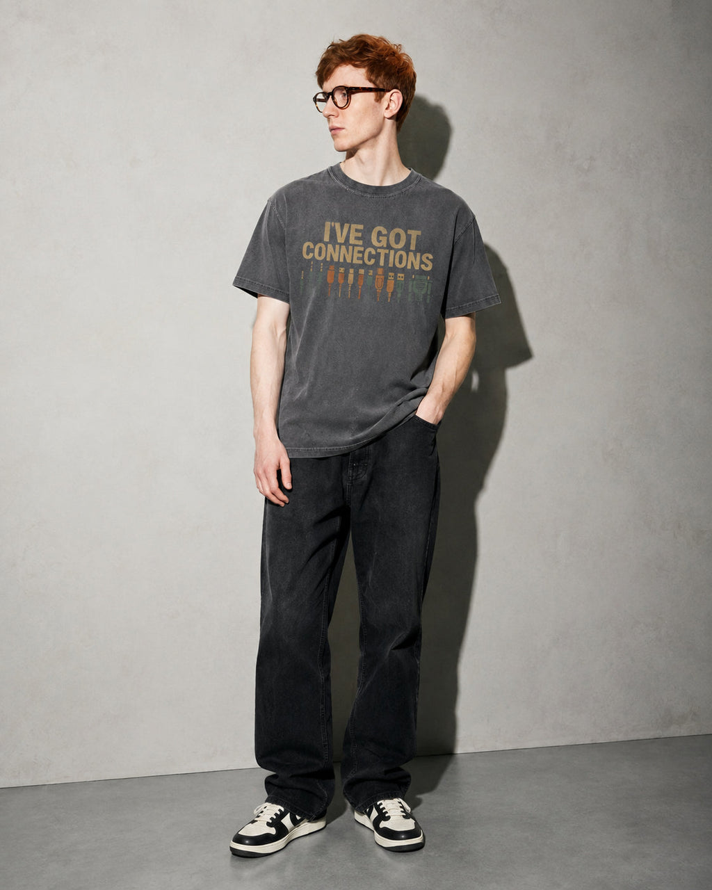 i've got connections Premium Shirt — Pepper Model Full Body