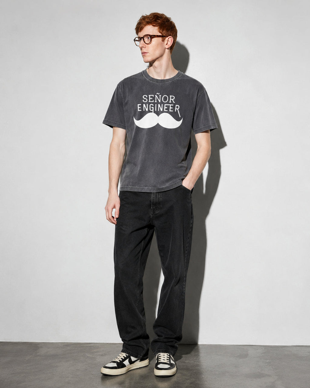 Senyor Engineer Premium Shirt — Pepper Model Full Body