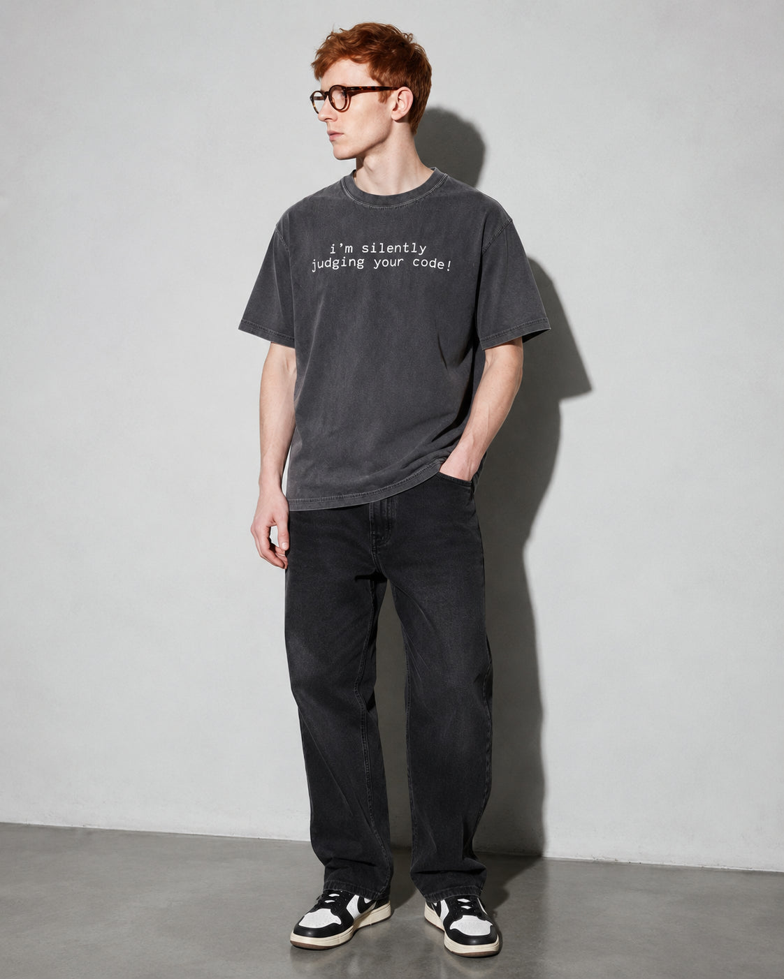 i'm silently judging your code Premium Shirt — Pepper Model Full Body