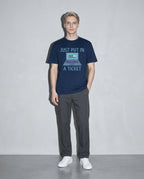 just put in a ticket Premium Shirt — True Navy Model Full Body