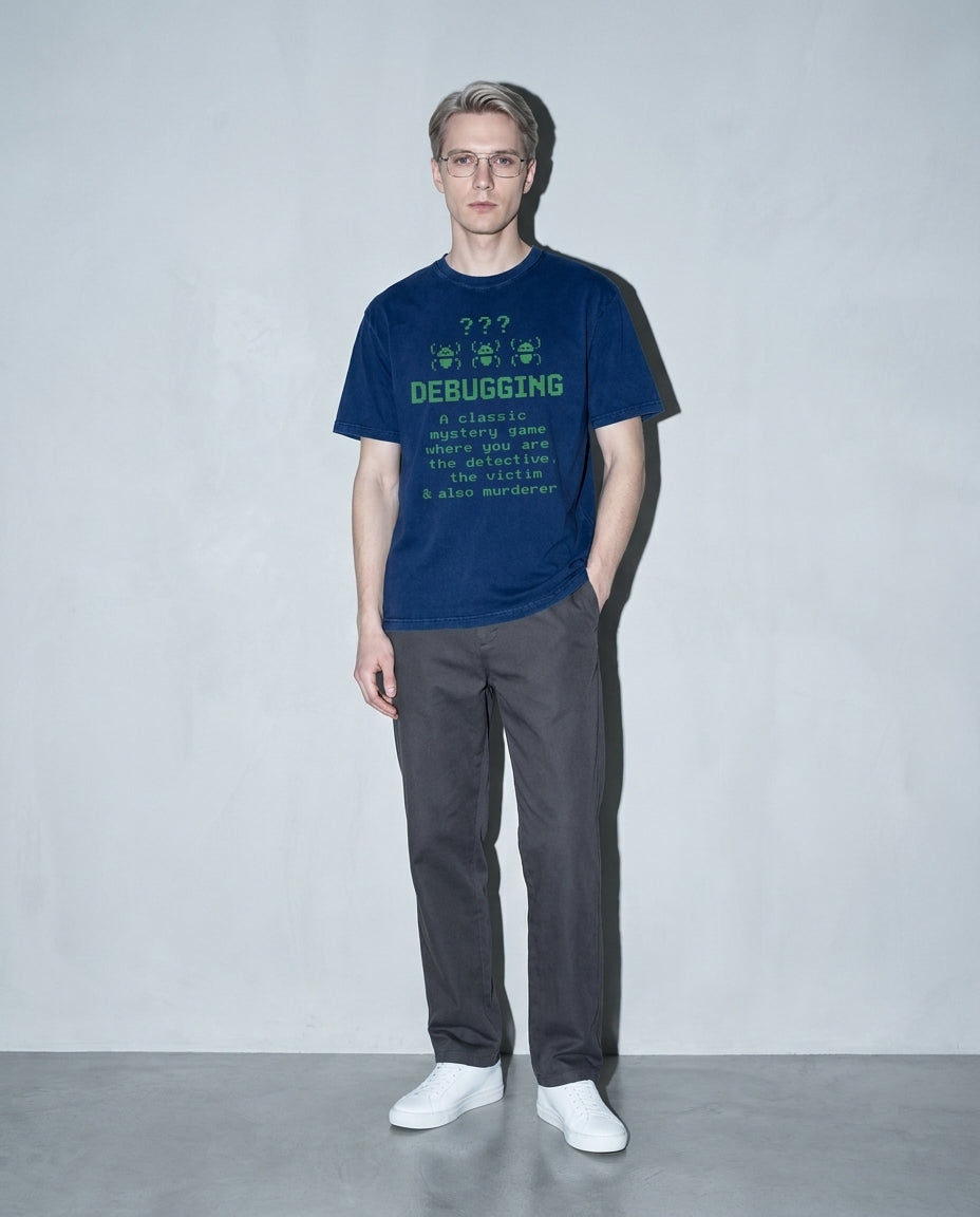 debugging definition Premium Shirt — True Navy Model Full Body