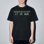 comment it out Premium Shirt — Black Model Zoom Hero