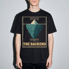 the backend iceberg Premium Shirt — Black Model Zoom Hero