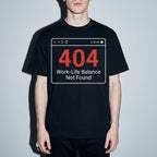 work life balance not found Premium Shirt — Black Model Zoom Hero