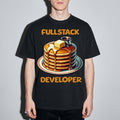 Fullstack Engineer - Pancake Premium Shirt — Black Model Zoom Hero