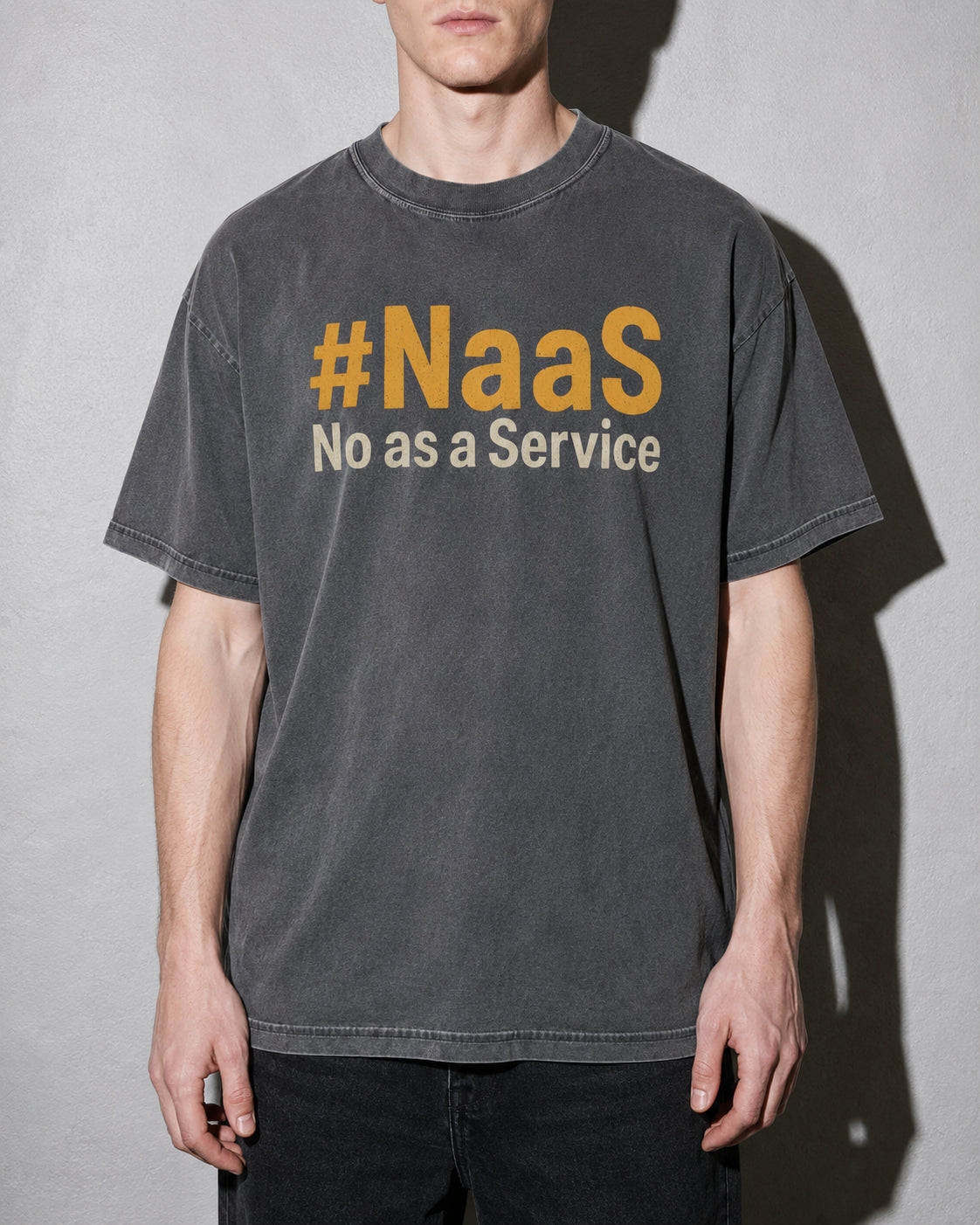 NaaS No As A Service Premium Shirt — Pepper Model Zoom Hero