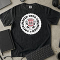Caffeinated Data Cruncher Shirt in Black, Comfort Colors 1717 tee flat lay