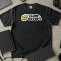 Team DevOps Shirt in Black, Comfort Colors 1717 tee flat lay