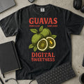 Guavas Digital Sweetness Shirt in Black, Comfort Colors 1717 tee flat lay