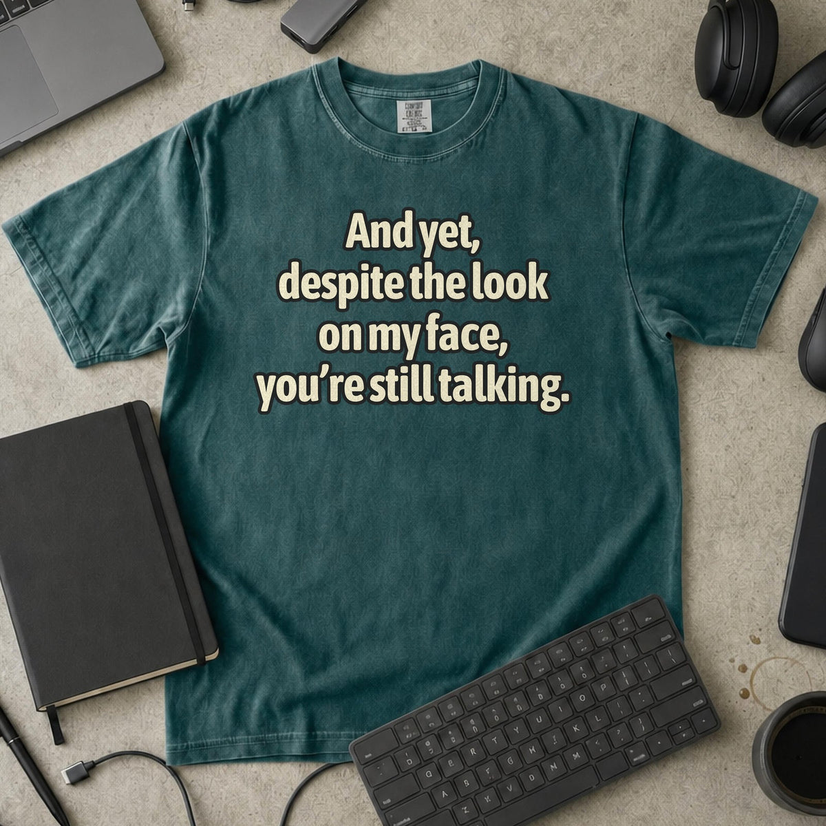 Nerd Collection Artwork 010 Premium Shirt - Blue Spruce mockup