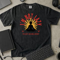 I'm Not Lazy I'm Just Caching Energy Shirt in Black, Comfort Colors 1717 tee flat lay
