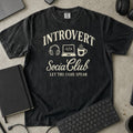 Introvert Social Club Let the Code Speak Shirt in Black, Comfort Colors 1717 tee flat lay