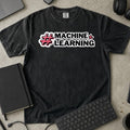 Machine Learning Hashtag Shirt in Black, Comfort Colors 1717 tee flat lay
