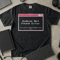 Module Not Found Error Shirt in Black, Comfort Colors 1717 tee flat lay