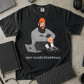 npm install streetwear Shirt in Black, Comfort Colors 1717 tee flat lay