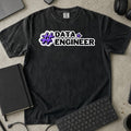 Data Engineer Hashtag Shirt in Black, Comfort Colors 1717 tee flat lay