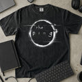 The Ping Shirt in Black, Comfort Colors 1717 tee flat lay