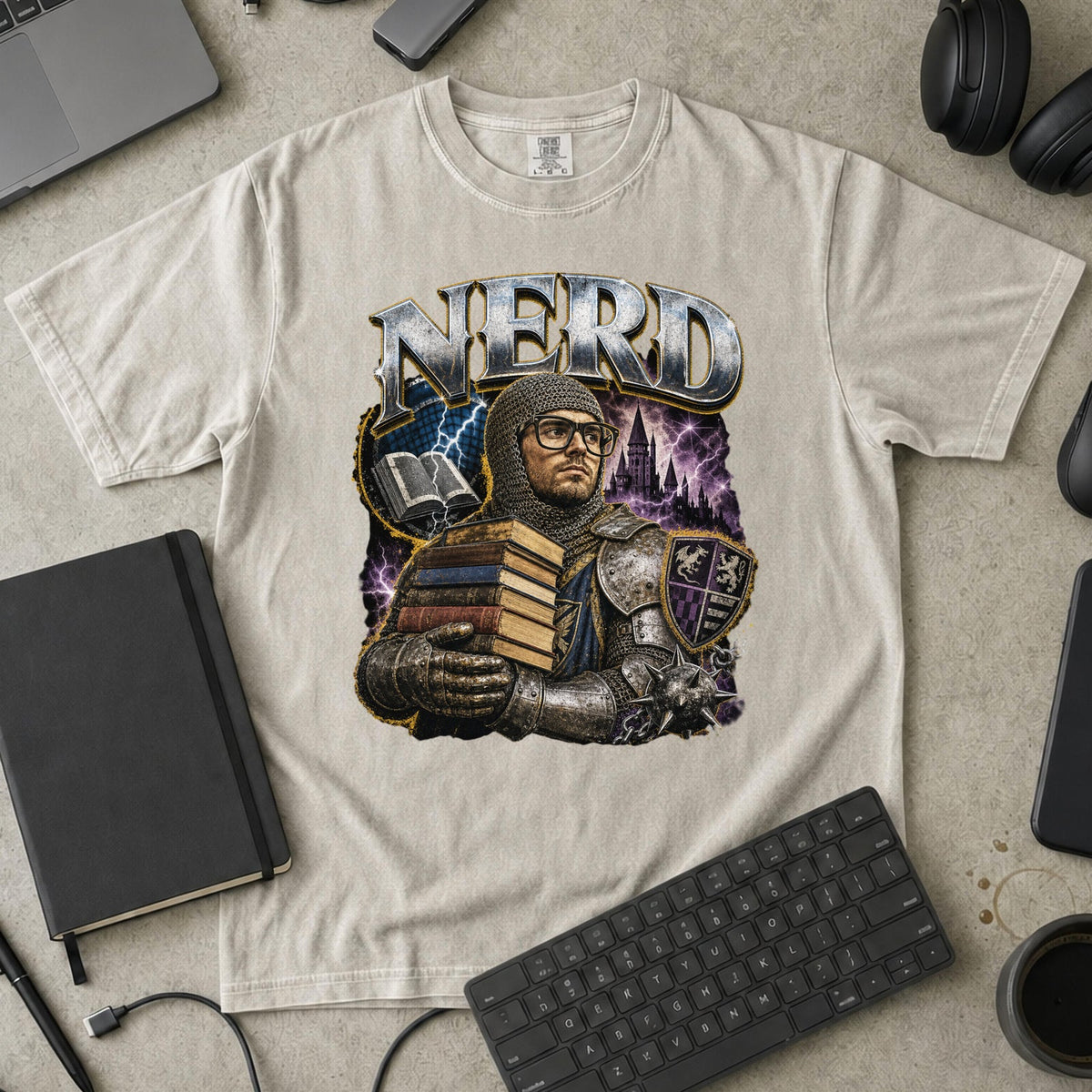 Nerd Collection Artwork 019 Premium Shirt - Ivory mockup