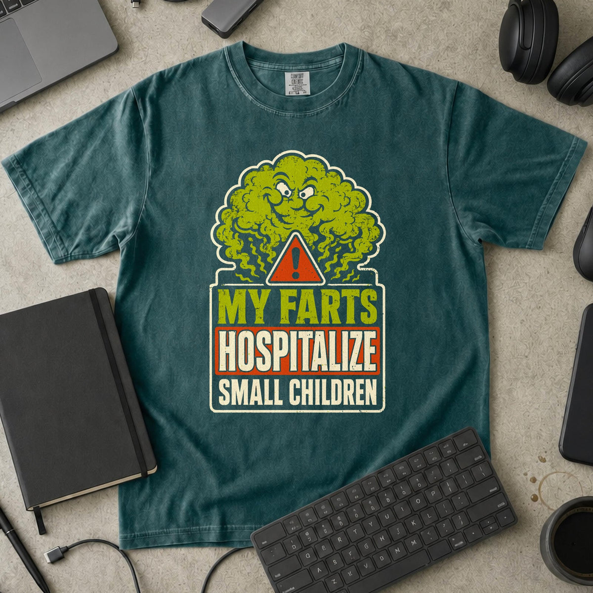 Nerd Collection Artwork 001 Premium Shirt - Blue Spruce mockup