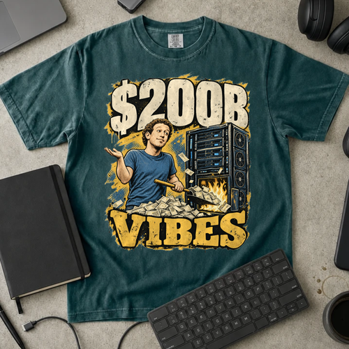 $200B Vibes Shirt — Blue Spruce Comfort Colors 1717 flat lay