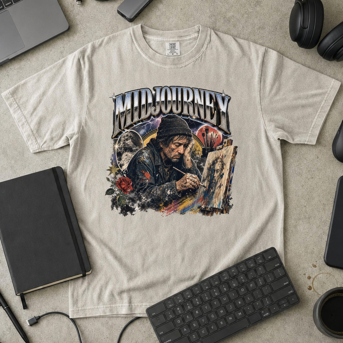 Nerd Collection Artwork 023 Premium Shirt - Ivory mockup