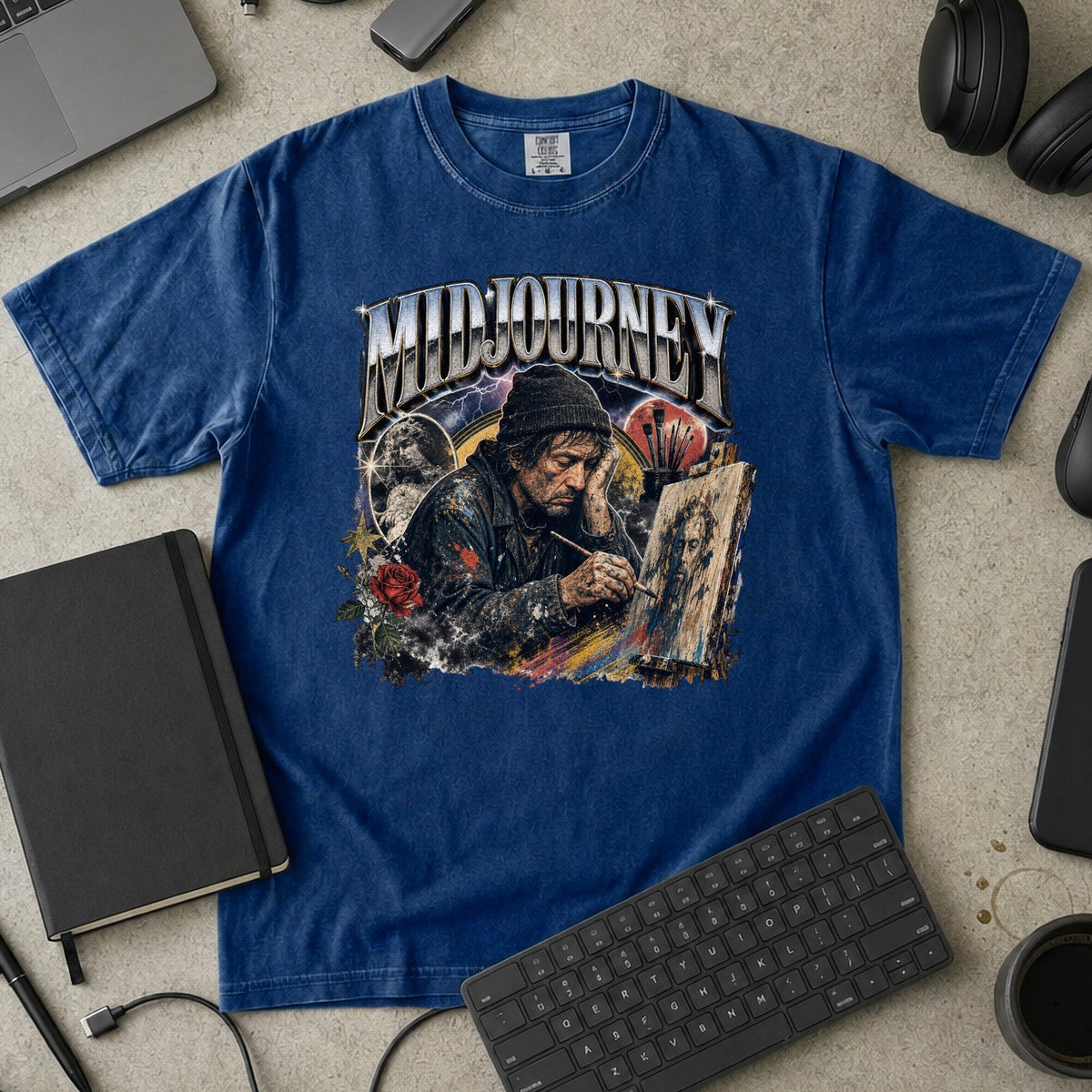 Nerd Collection Artwork 023 Premium Shirt - True Navy mockup