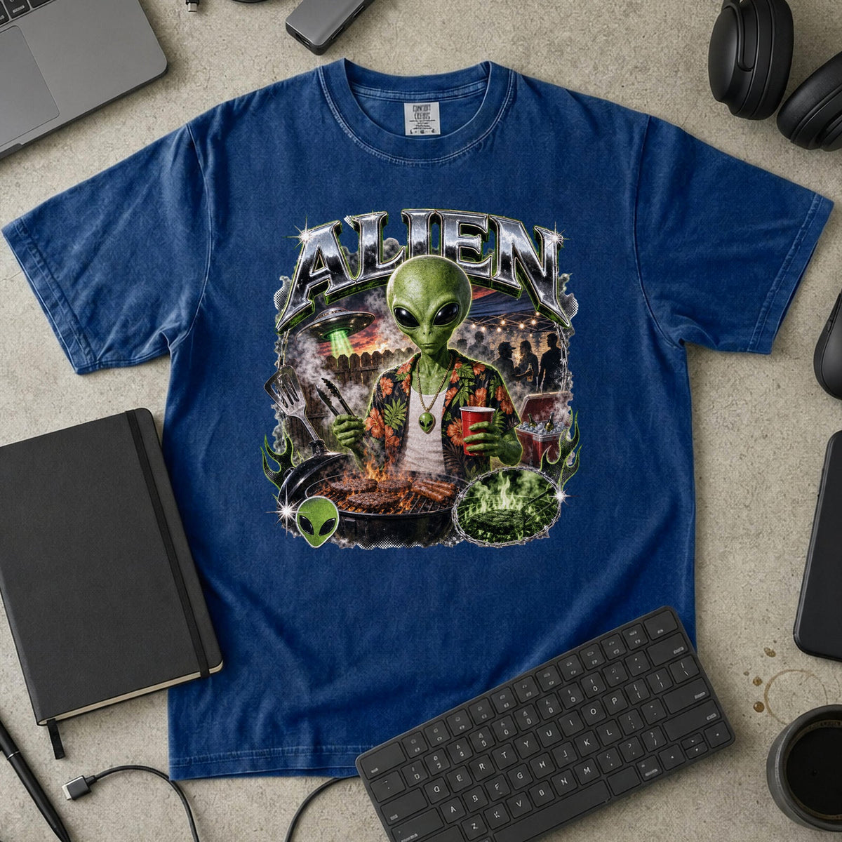 Nerd Collection Artwork 031 Premium Shirt - True Navy mockup