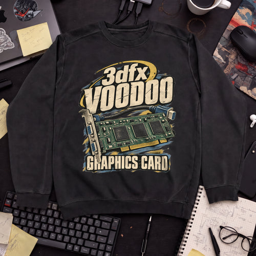 3dfx Voodoo Graphics Card Sweatshirt sweatshirt — Black