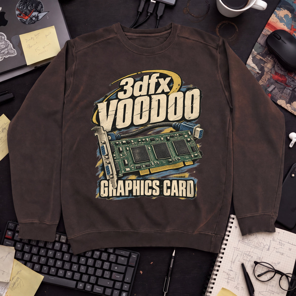3dfx Voodoo Graphics Card Sweatshirt sweatshirt — Hot Chocolate