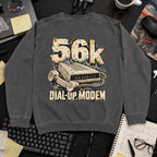 56k Dial-Up Modem Sweatshirt sweatshirt — Pepper