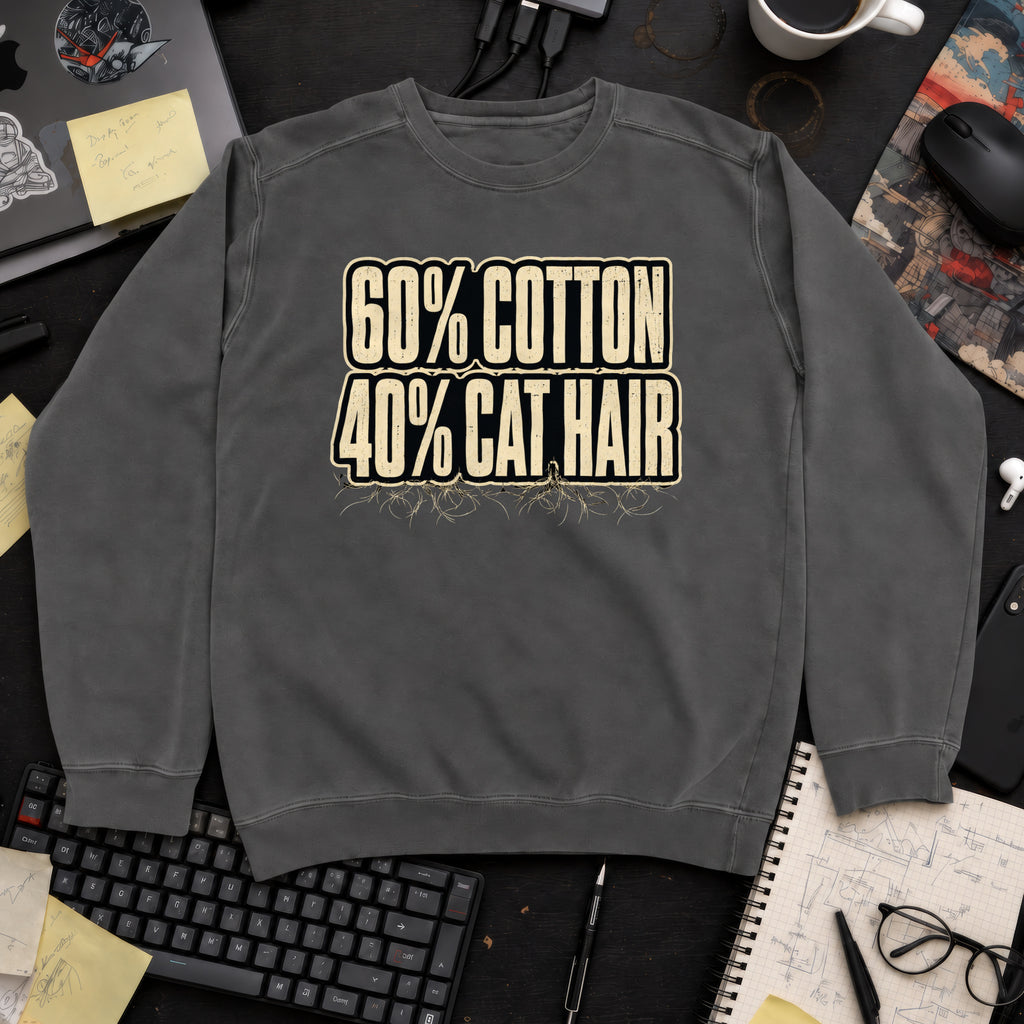 60% Cotton, 40% Cat Hair Sweatshirt — Pepper