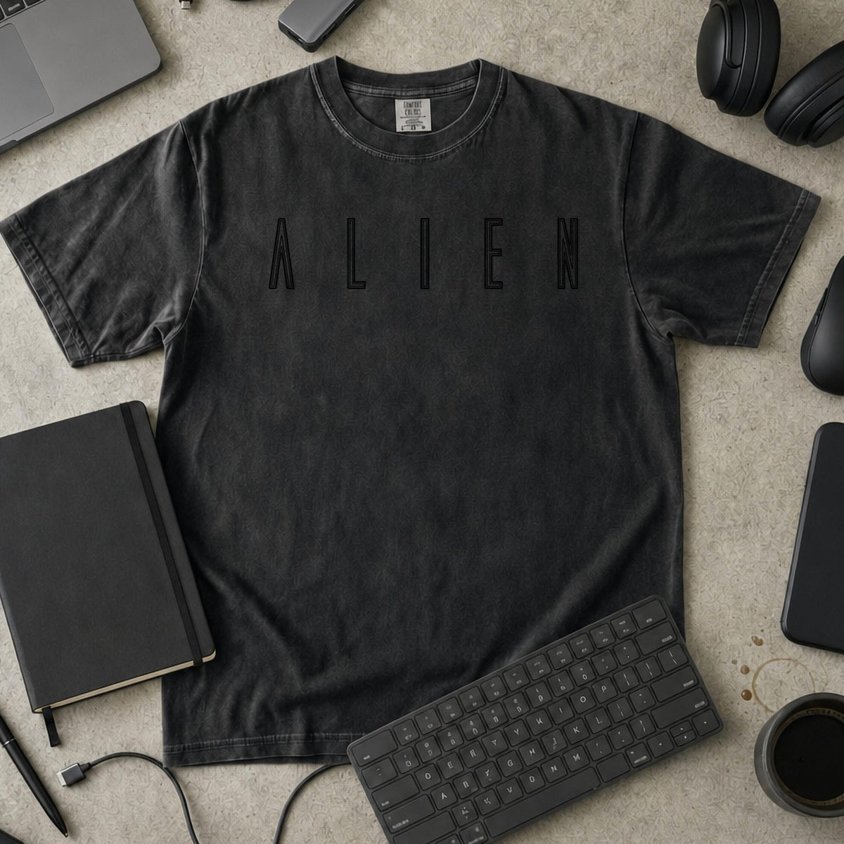 Nerd Collection Artwork T115 Premium Shirt - Black mockup