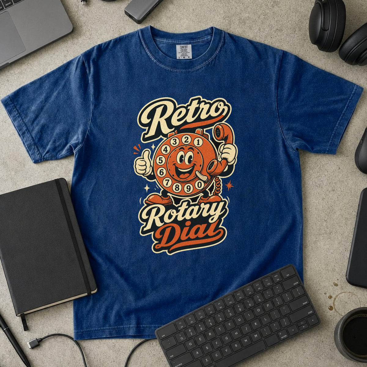 Nerd Collection Artwork T028 Premium Shirt - True Navy mockup