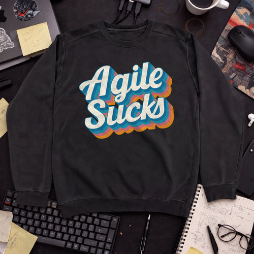agile sucks Sweatshirt — Black