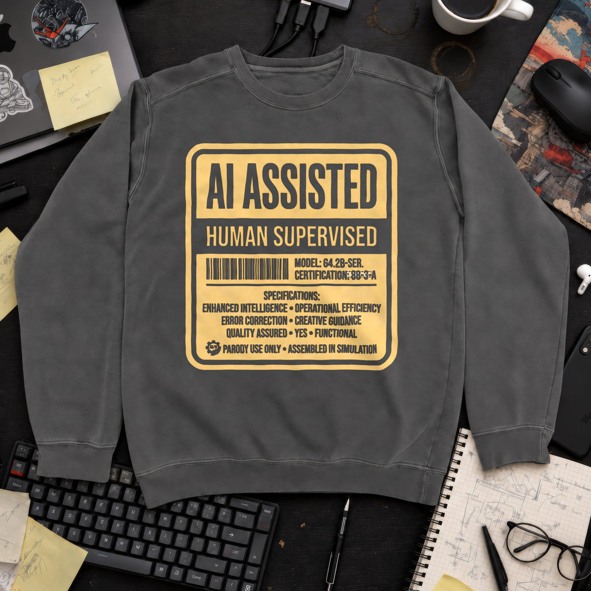 AI Assisted Human Supervised Sweatshirt — Pepper