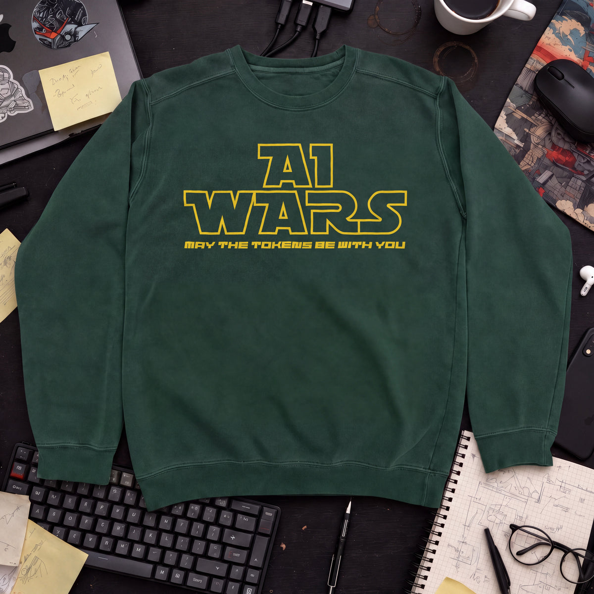 Ai Wars Tokens Sweatshirt sweatshirt — Bottle Green