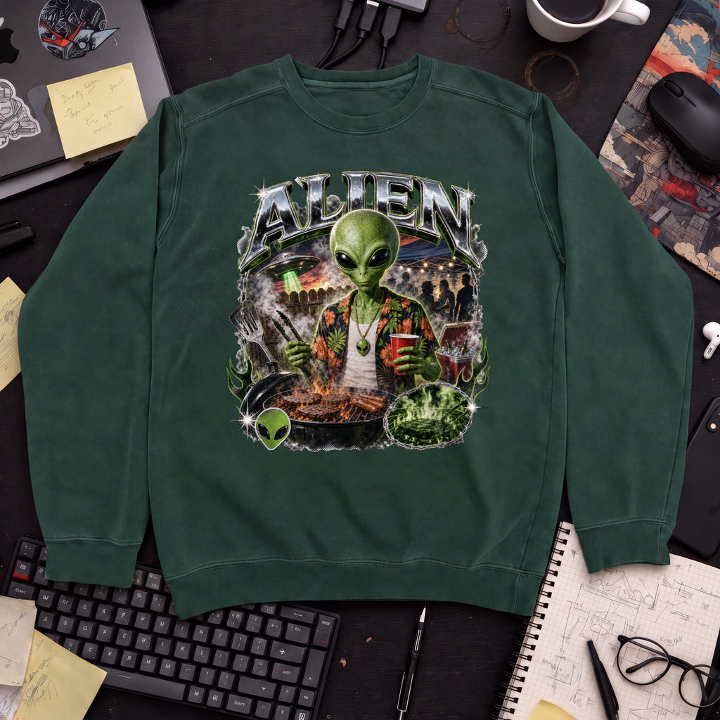 Alien Bootleg Sweatshirt — Bottle Green