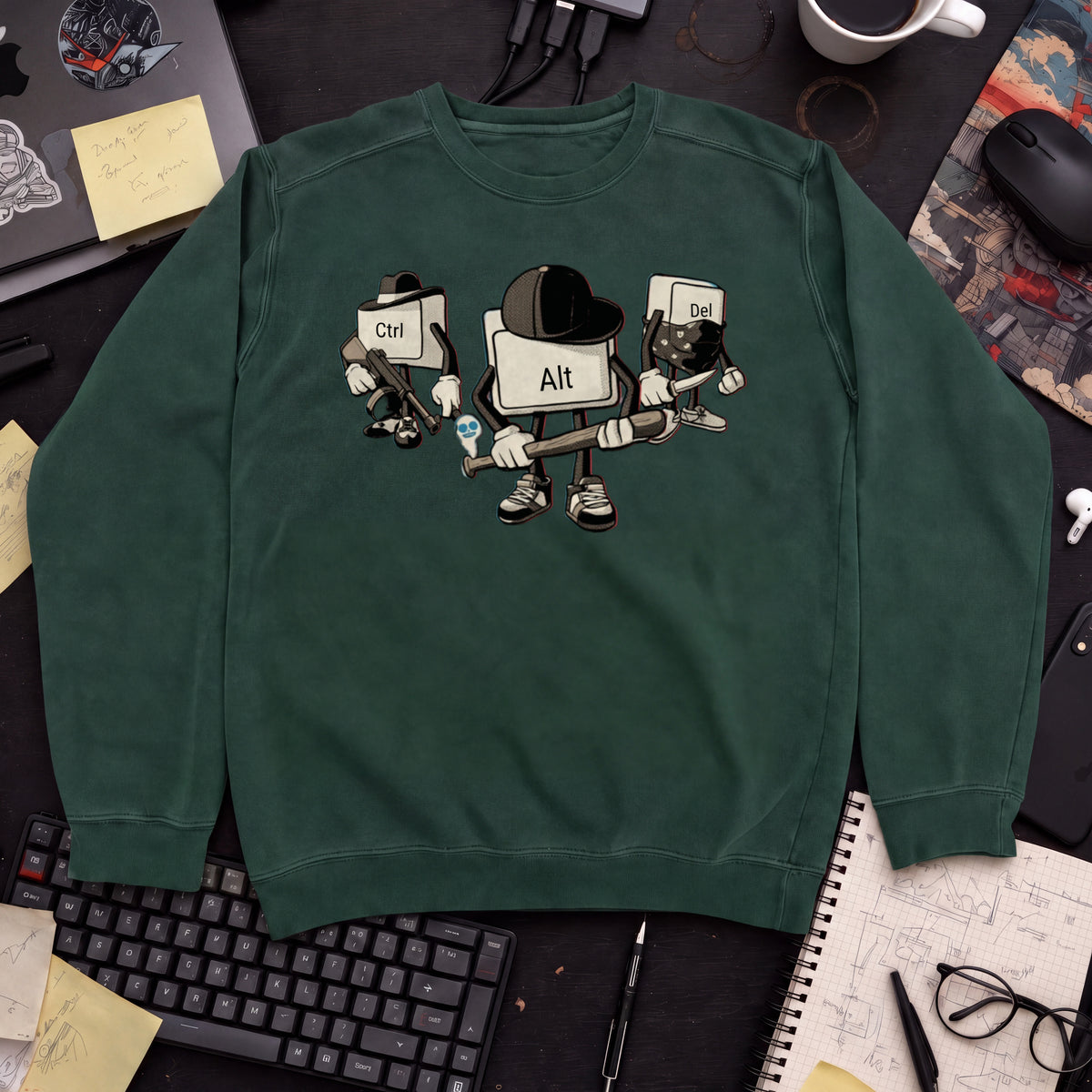Alt Bot Sweatshirt — Bottle Green