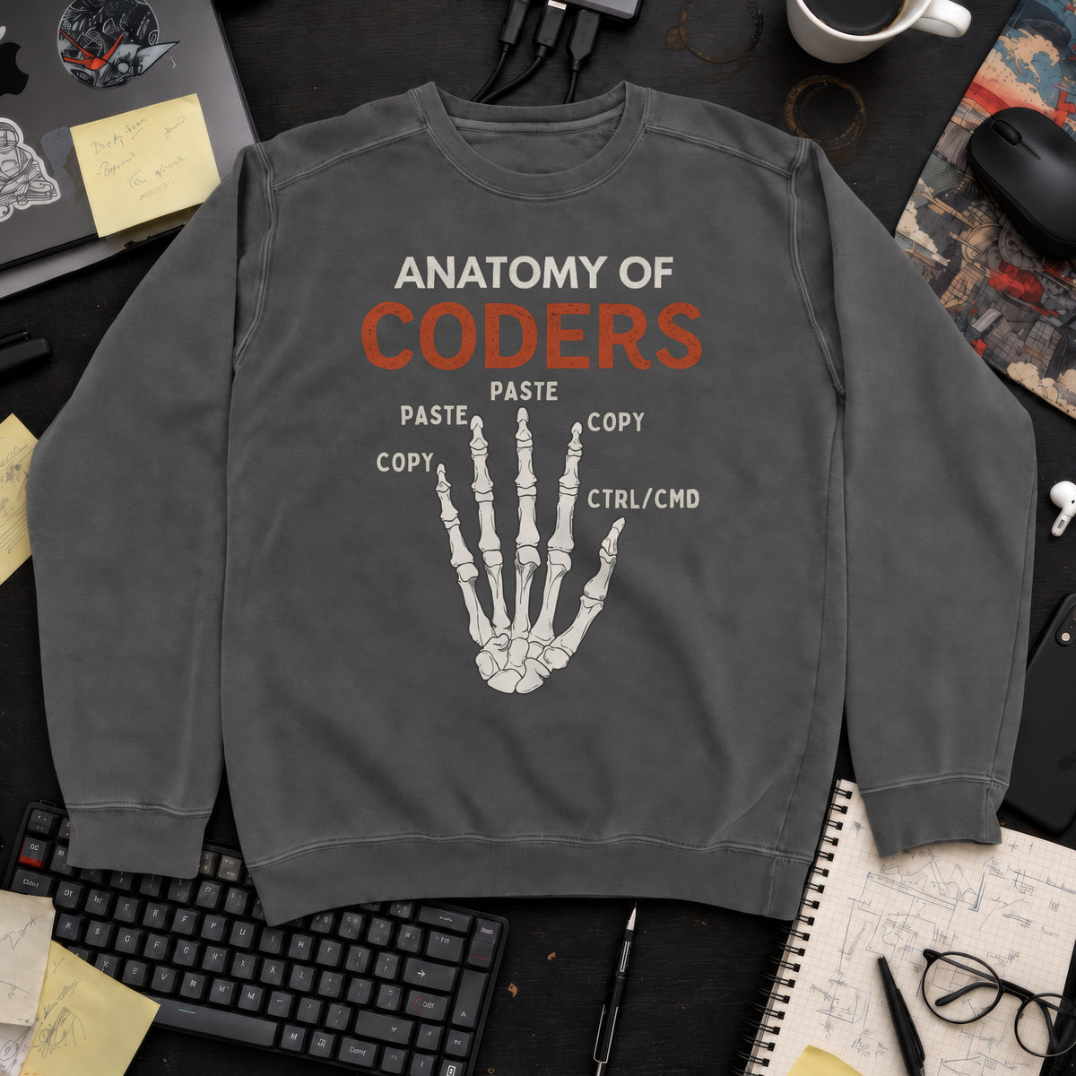 Anatomy Of Coders Sweatshirt — Pepper