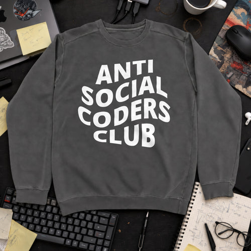 Anti Social Coders Club Sweatshirt — Pepper