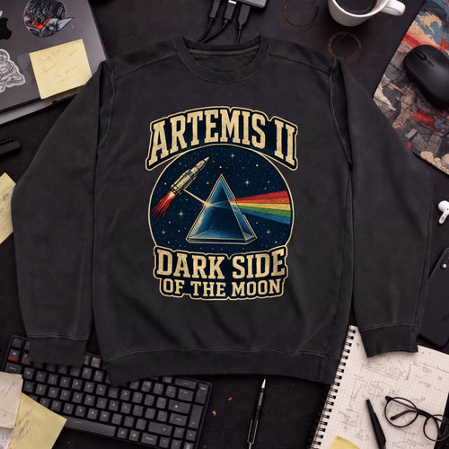 Artemis II: Dark Side of the Moon Sweatshirt — Black