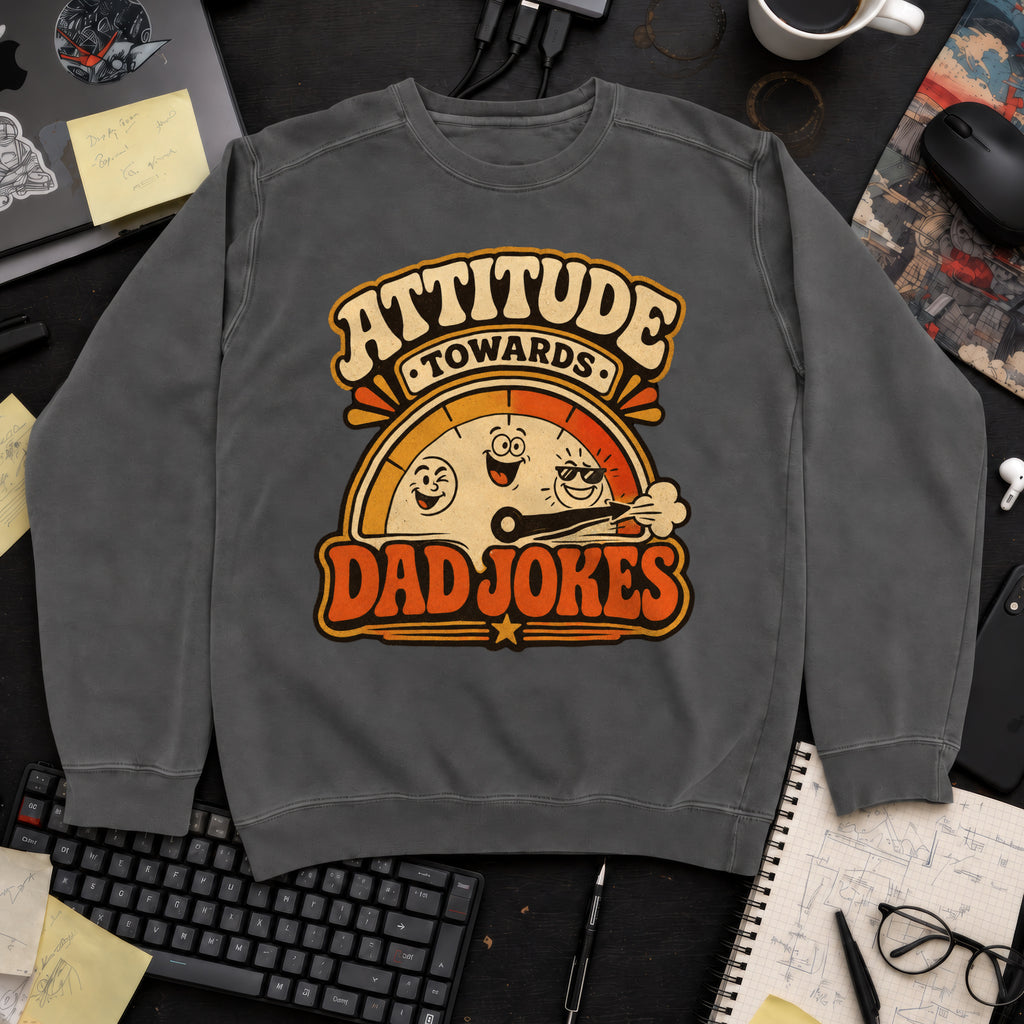 Attitude Toward Dad Jokes Sweatshirt — Pepper